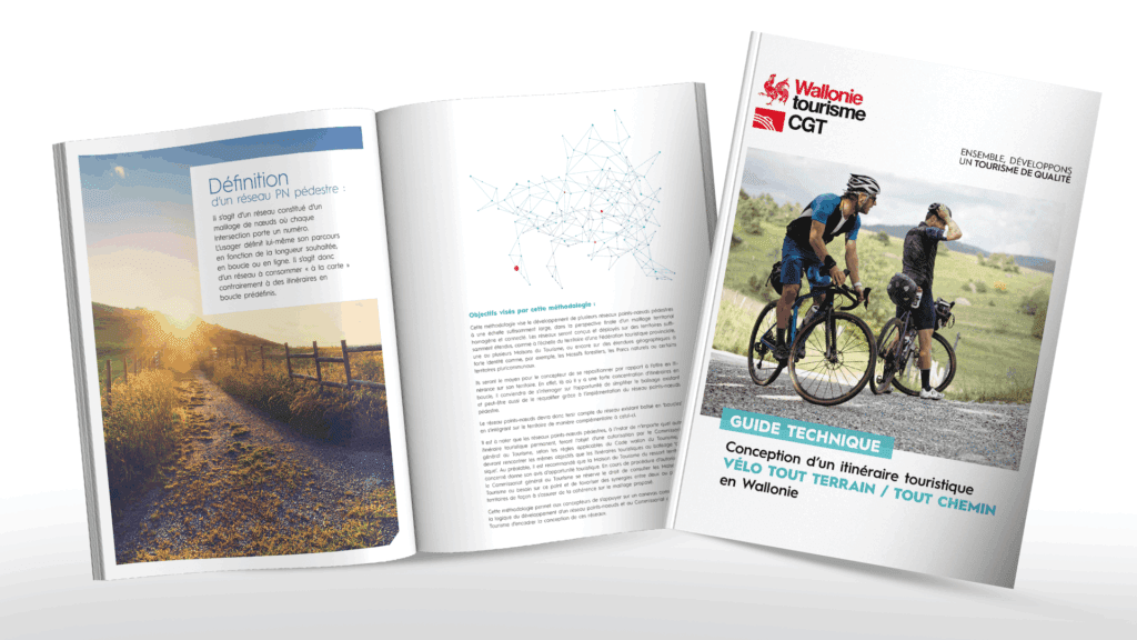 brochure conçue pour le CGT Wallonie tourisme