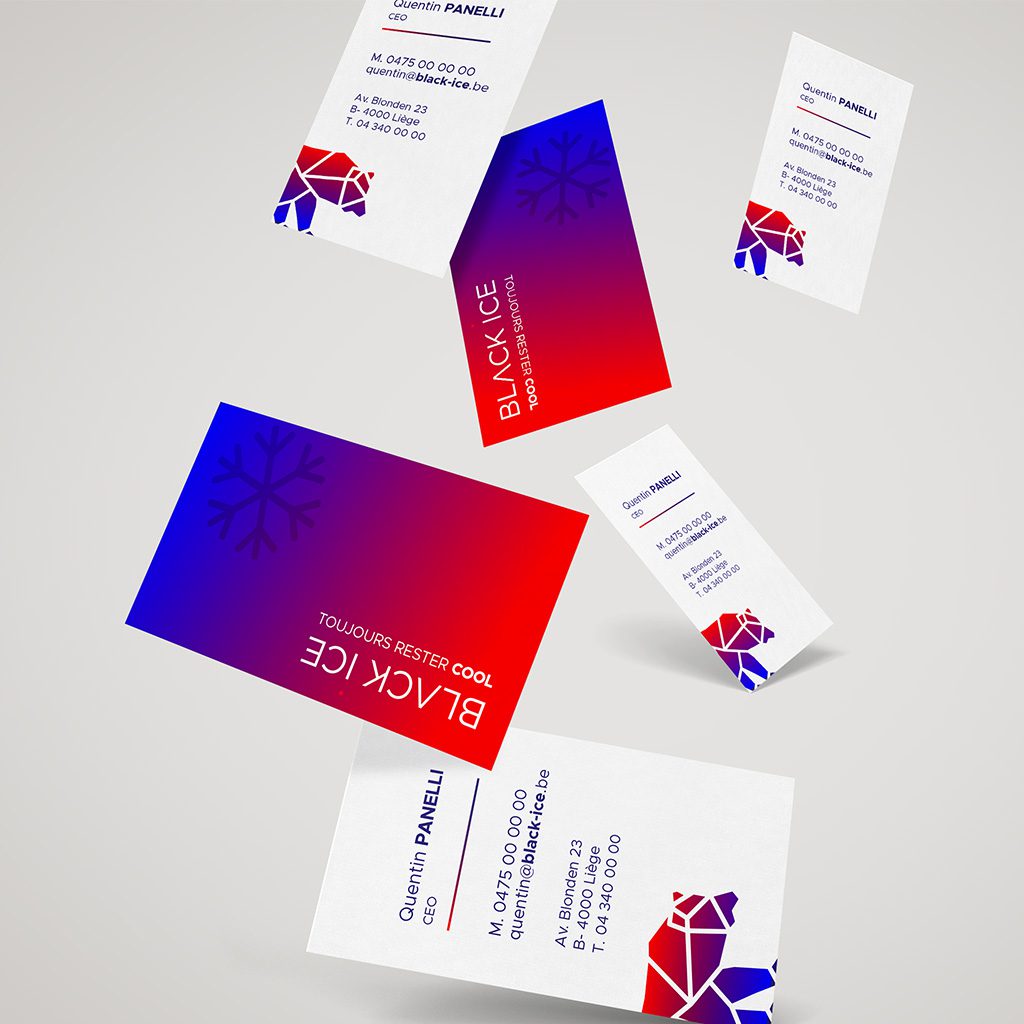 Application du logo Black Ice sur support visuel