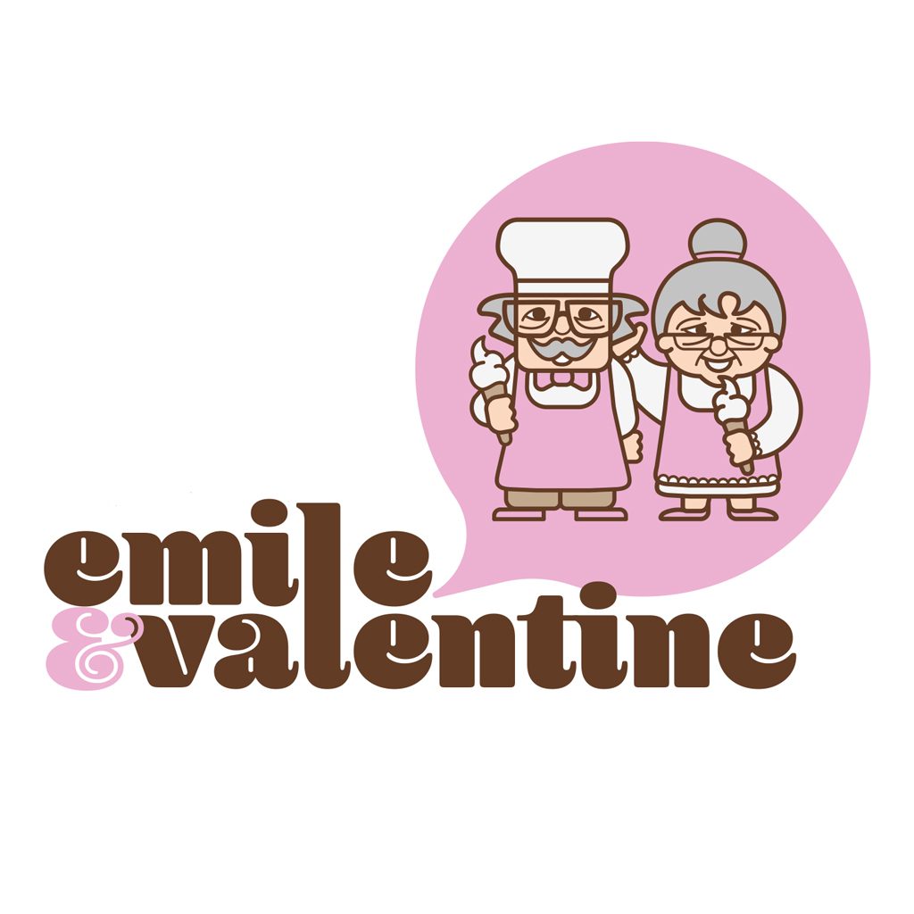 Logo Emile & Valentine conçu par Nombril Studio