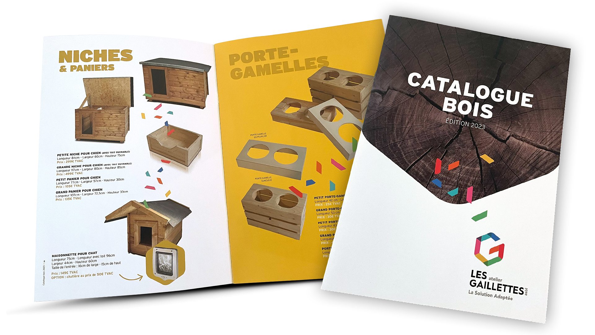 Brochure Atelier des Gaillettes mise en page par Nombril Studio