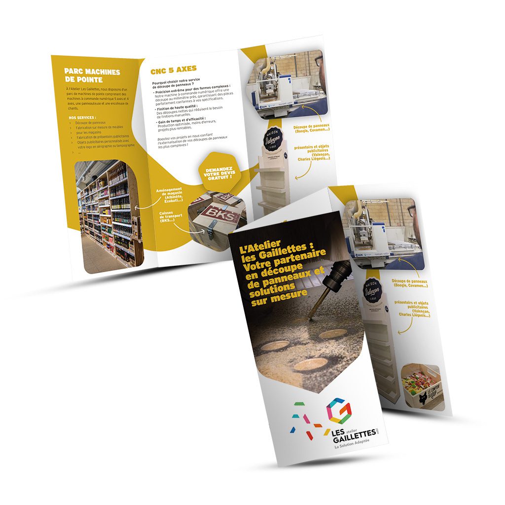 Dépliant promotionnel Atelier des Gaillettes