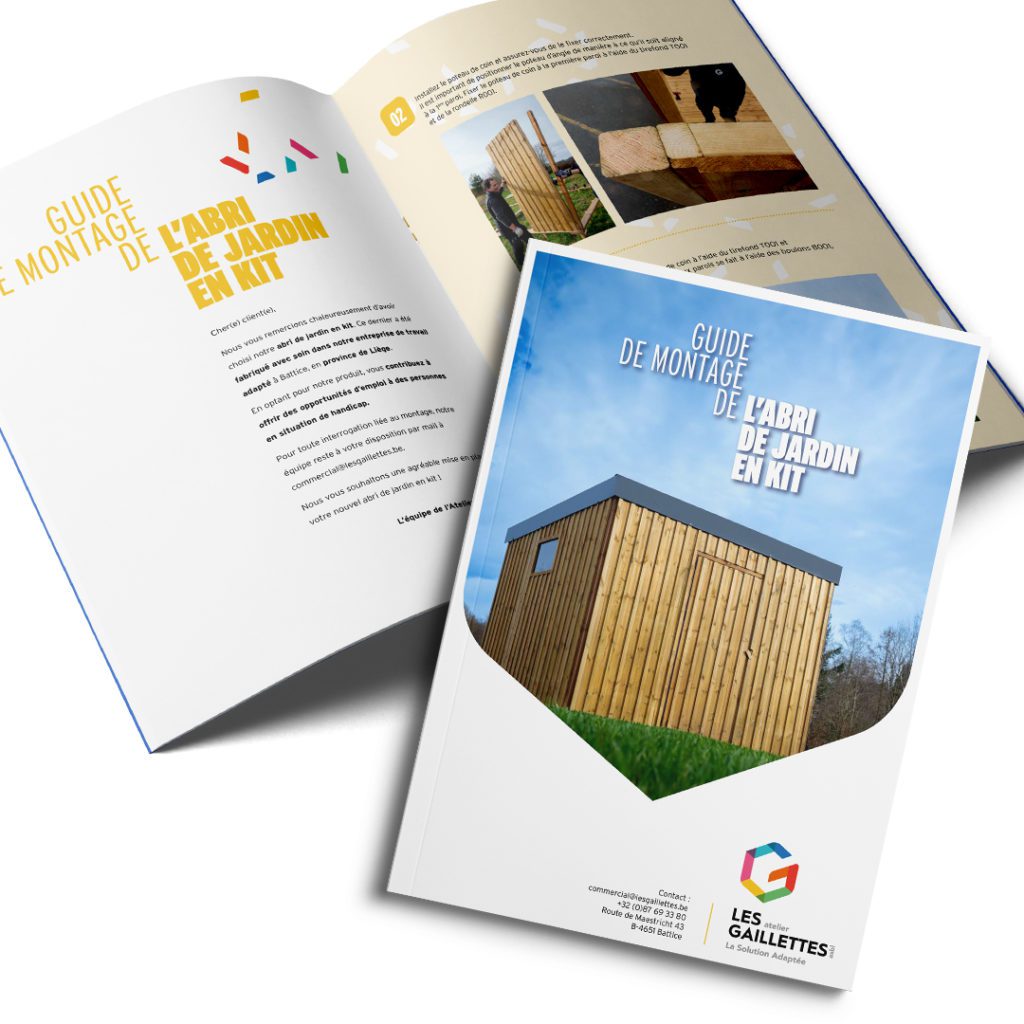 Brochure Atelier des Gaillettes mise en page par Nombril Studio